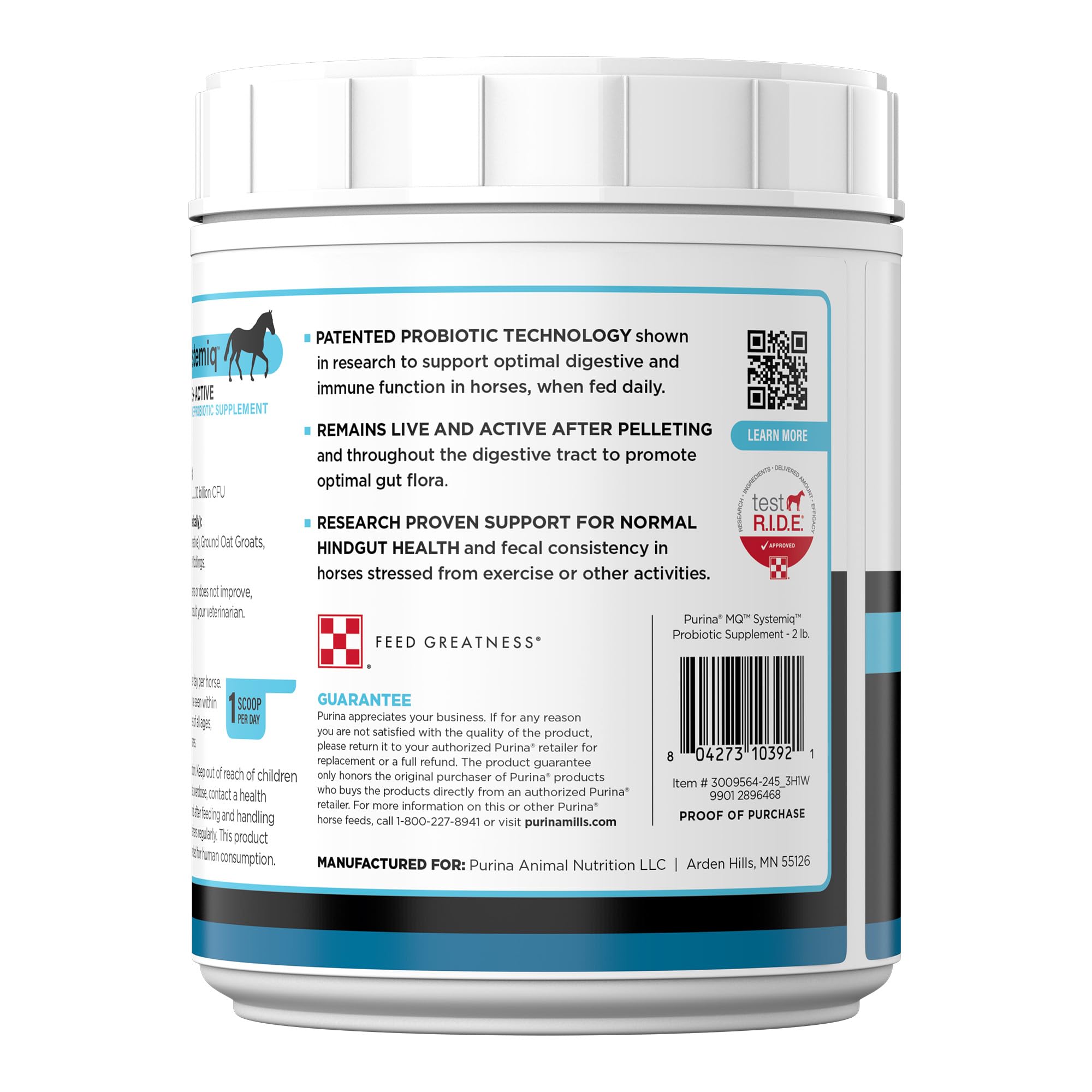 Purina Systemiq Probiotico: perfil del microbioma equino, base de salud digestiva.