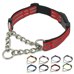 PUROAYET collar martingale con cadena de acero inoxidable para mayor seguridad.