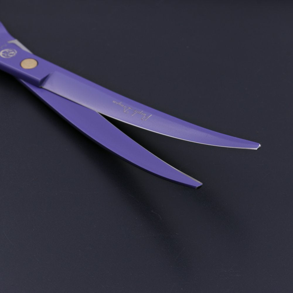 Purple Dragon acero 440C japonés, alta dureza para durabilidad.