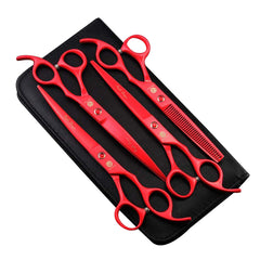 Purple Dragon set de tijeras para mascotas 7 pulgadas, kit completo para aseo