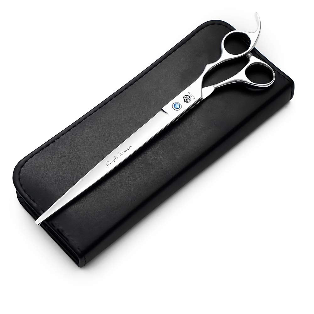 Purple Dragon tijeras de pelo de 4 pulgadas con funda para cortes precisos