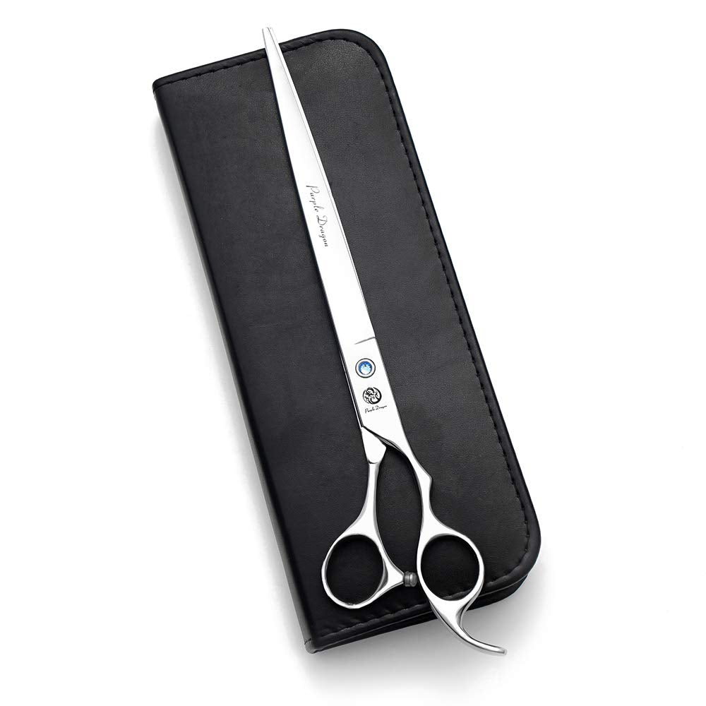 Purple Dragon tijeras de 8 pulgadas con funda para grooming profesional