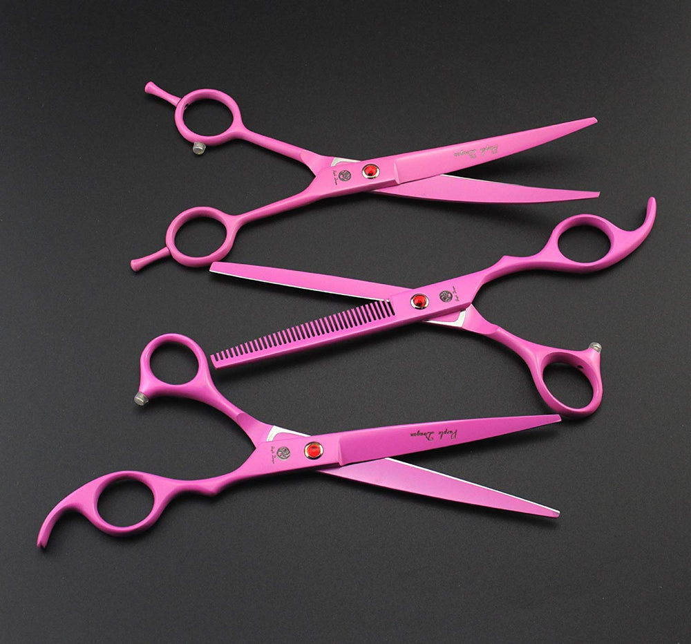 Uso profesional para perros y gatos con las tijeras Purple Dragon.