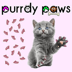Purrdy Paws aplicador y puntas para colocación precisa.
