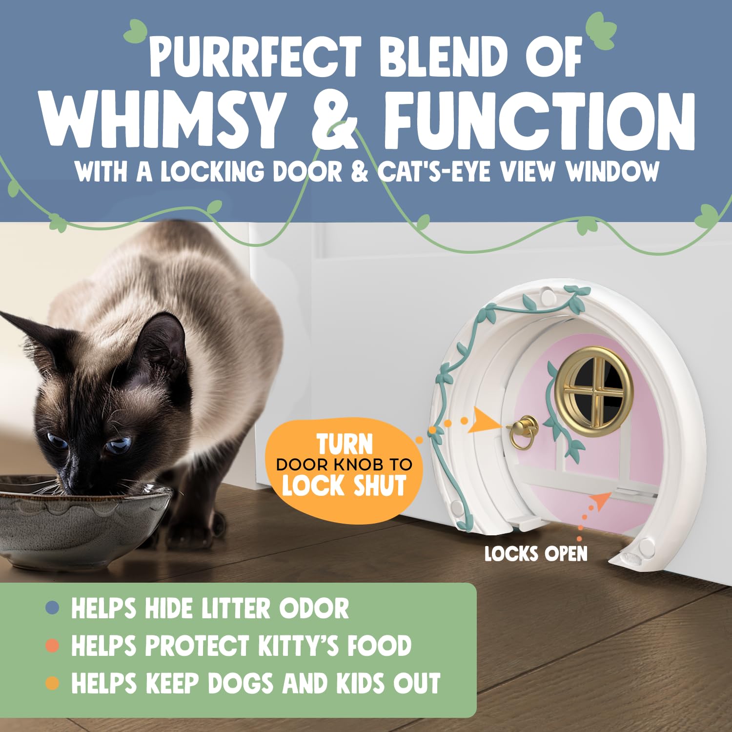Purrfect Portal: Instalación rápida y montaje sencillo en puertas interiores