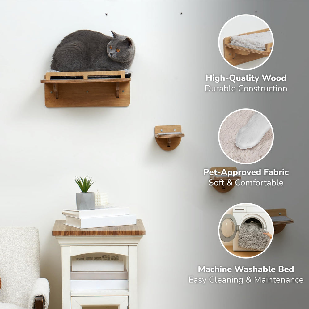 PURRHOUSE cojín lavable, limpieza fácil y descanso cómodo.