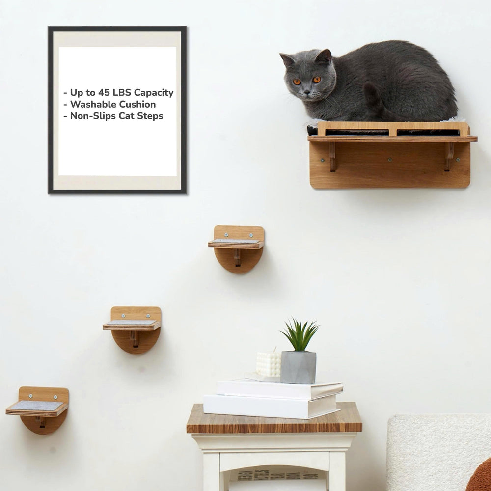 PURRHOUSE estante mural para gatos, soporte estable para trepar.