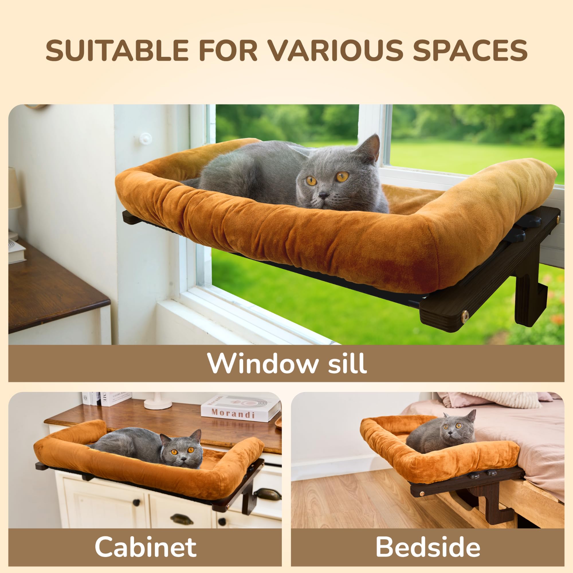 PURRHOUSE funda-lavable facilita limpieza rápida de la cama.