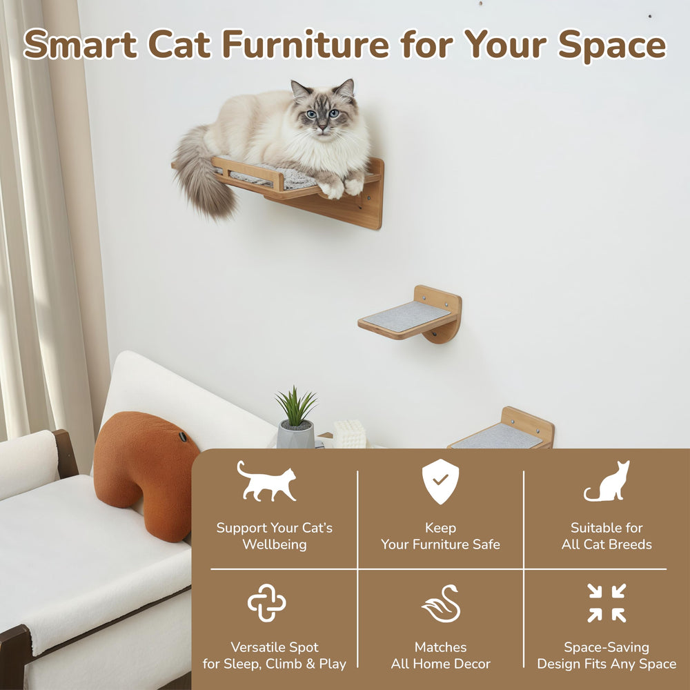 PURRHOUSE madera contrachapada premium para durabilidad.