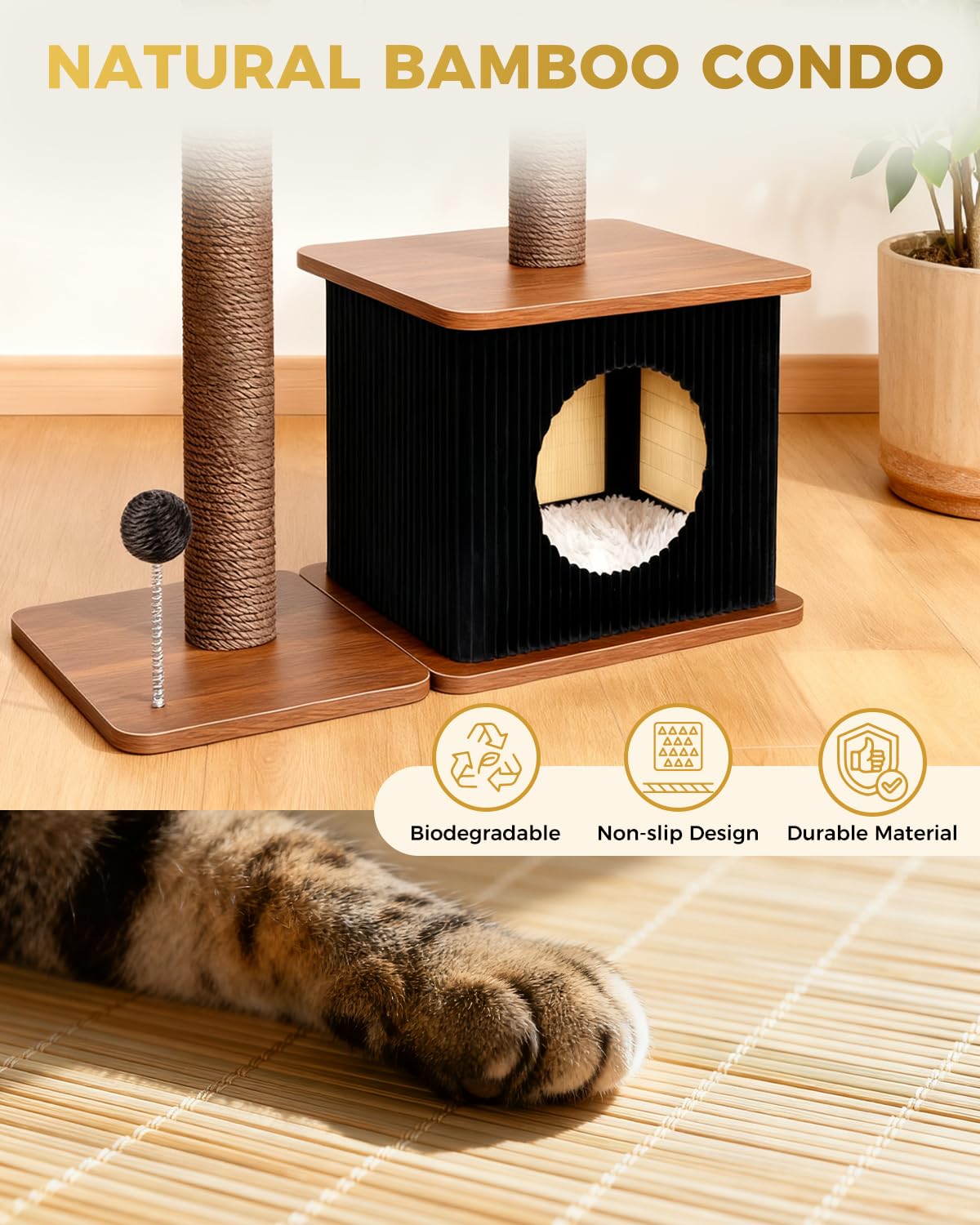 Camas acolchadas de Purrlato brindan descanso cómodo y seguro para tu gato