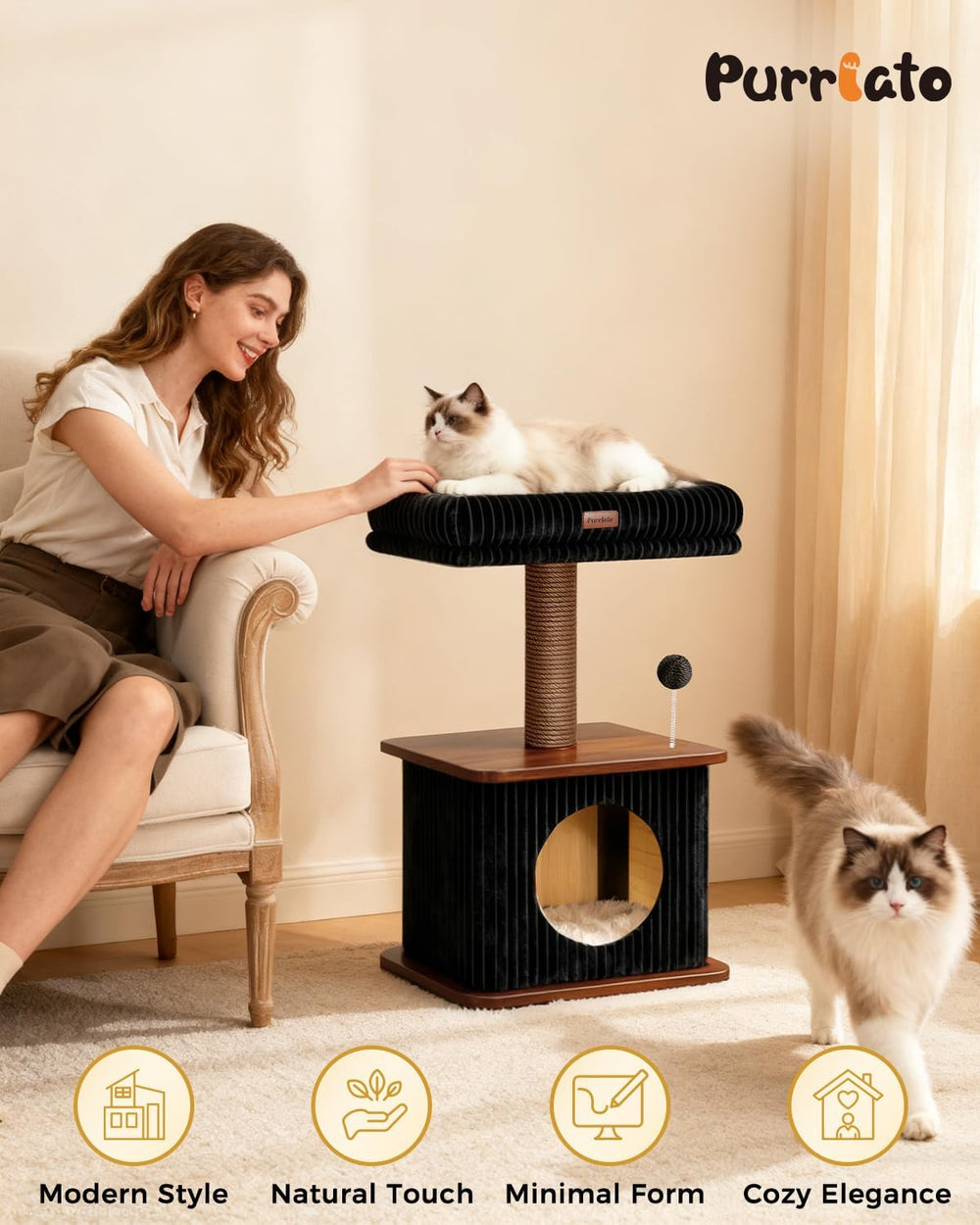 Purrlato montaje fácil facilita instalación rápida y sin complicaciones