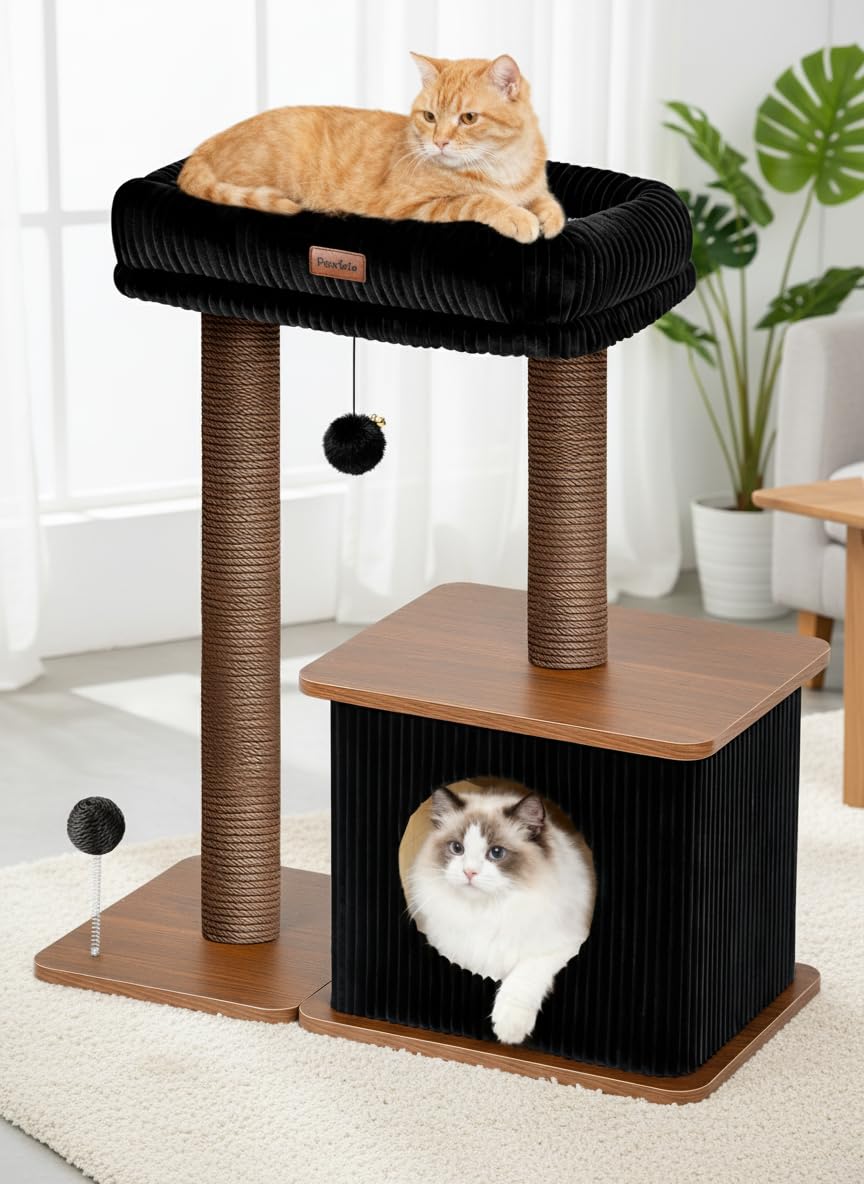 Purrlato Árbol Gatos Moderno: vista general para trepar y observar desde alturas seguras