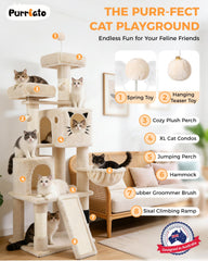 Base amplia PURRLATO para estabilidad durante el juego y trepadas.
