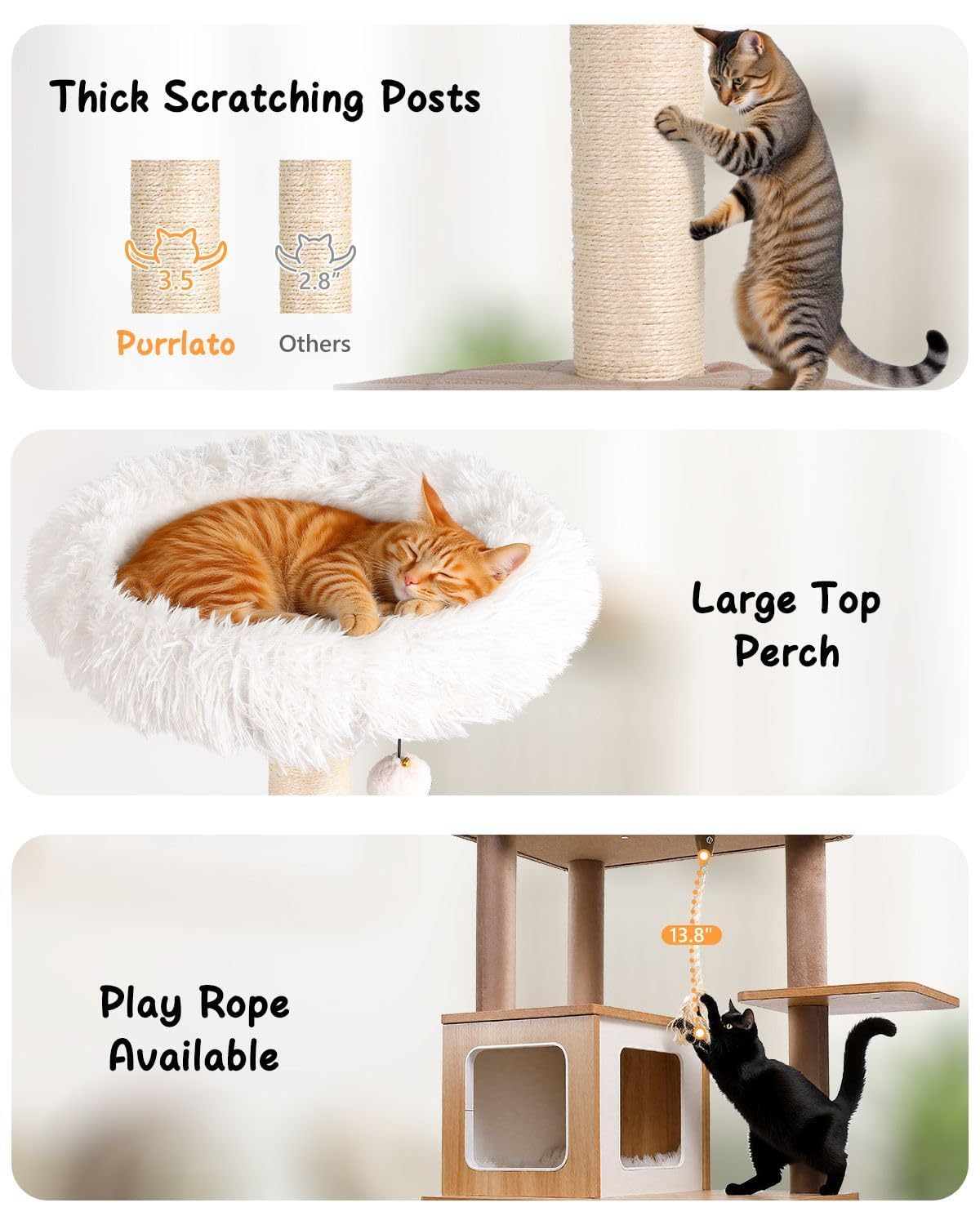 Purrlato cojin-desmontable-lavable: cojín extraíble facilita la limpieza.