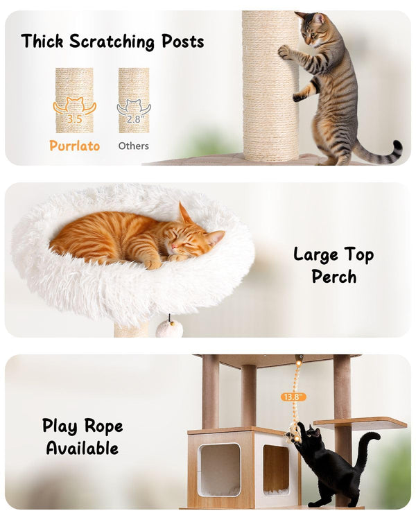 Purrlato cojin-desmontable-lavable: cojín extraíble facilita la limpieza.