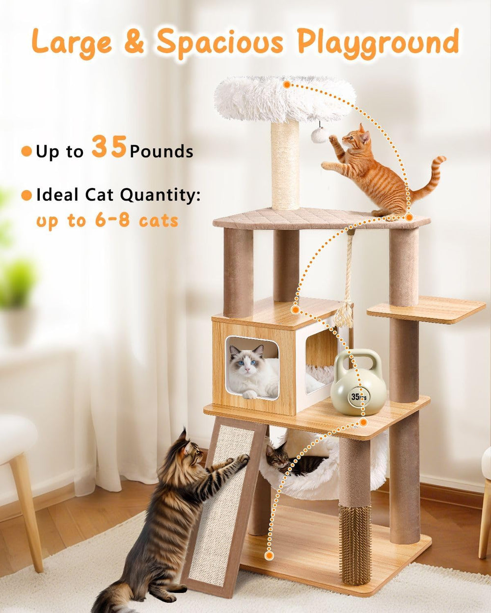 Purrlato diseño-nordico-estabilidad: líneas limpias y montaje estable para hogares activos.