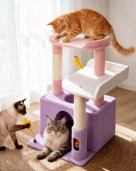 Torre Purrlato con condominio: espacio privado para siestas del gato.