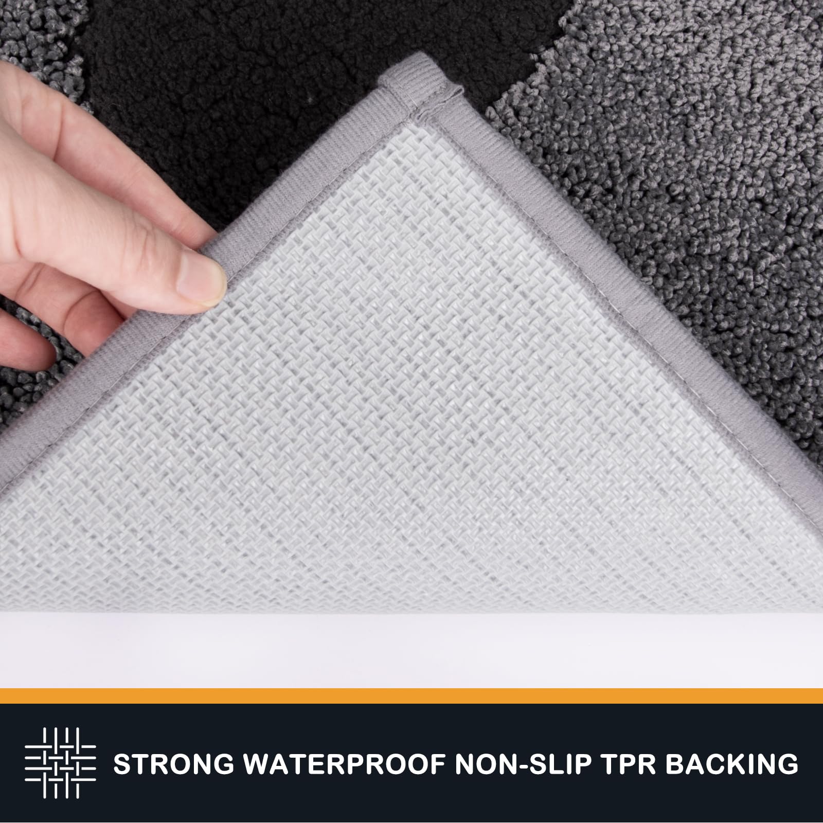 Alfombra PURRUGS de microfibra absorbente para interiores limpios.