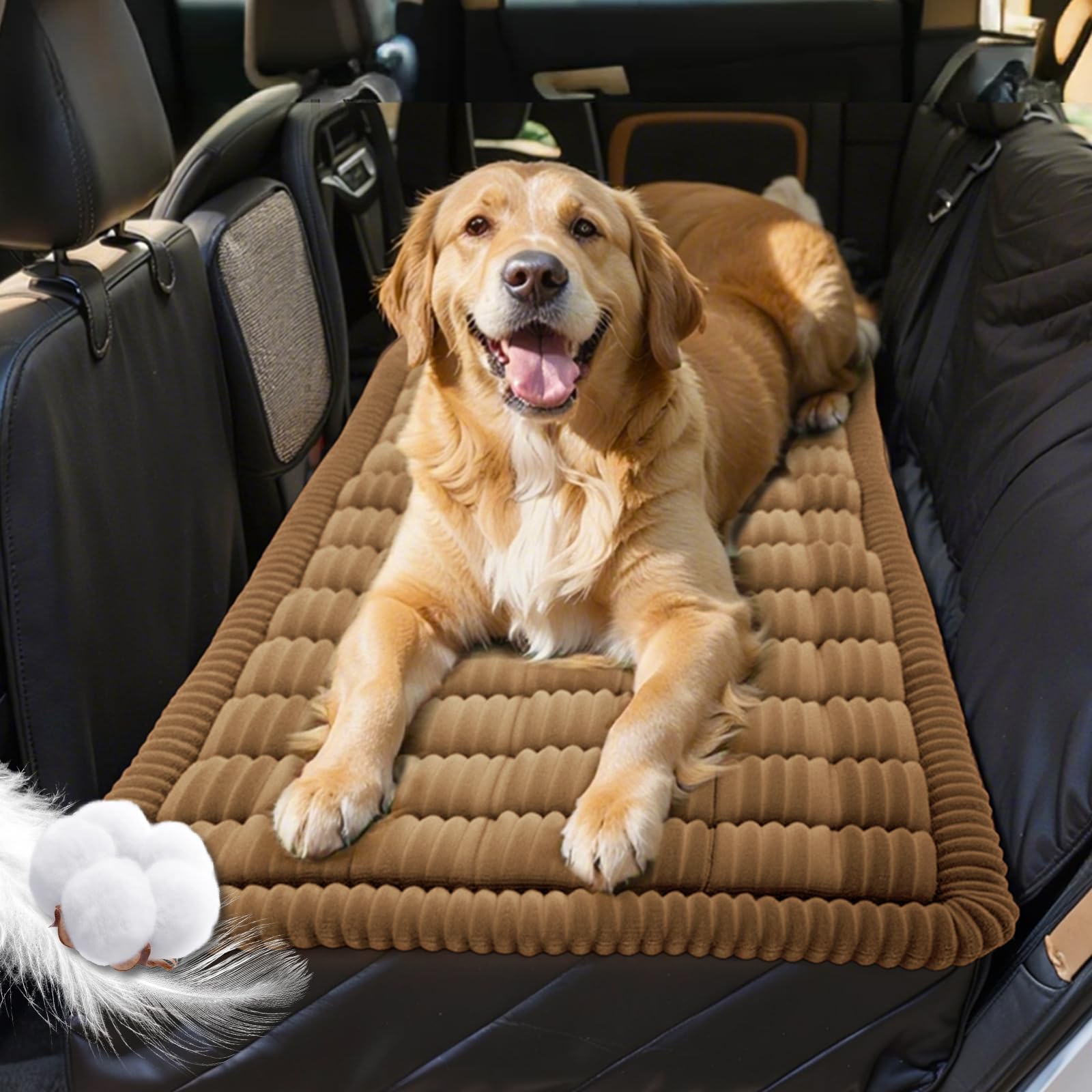 Puxinargo cobertura asiento trasero perro cuadros: protege el coche y ofrece confort durante viajes