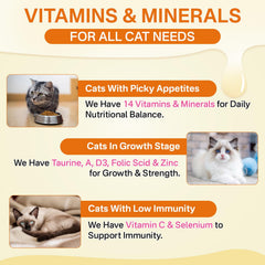 Puyrzoe multivitamínico para gatos: gato consumiendo la golosina diaria.