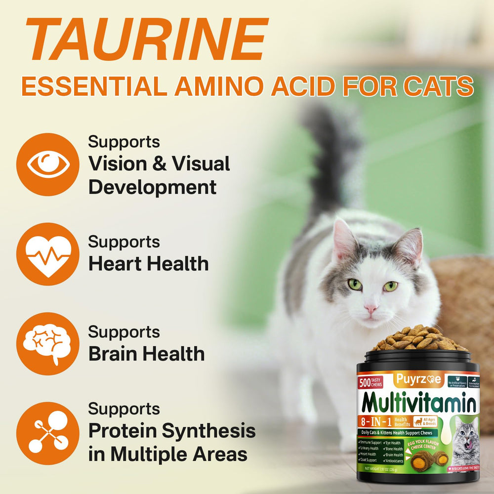 Puyrzoe multivitamínico para gatos: textura crujiente para masticación agradable.