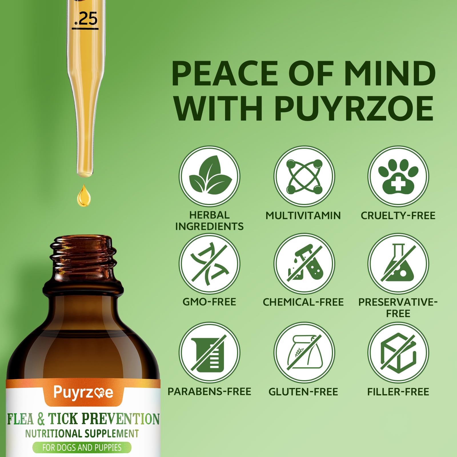 Puyrzoe: gotas digestivas suaves con prebióticos para perros.