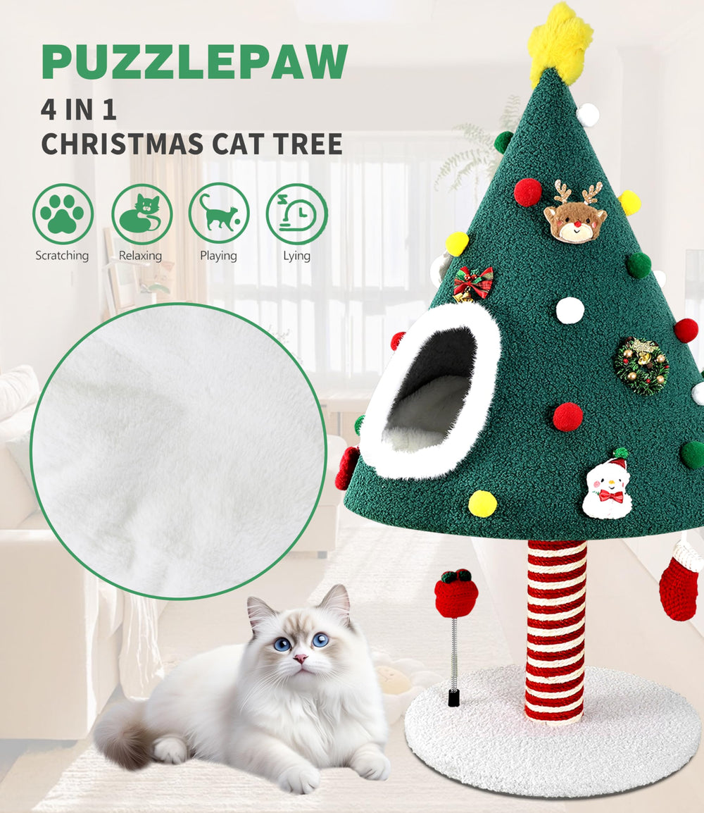 PuzzlePaw juguetes navideños colgantes para juego interactivo