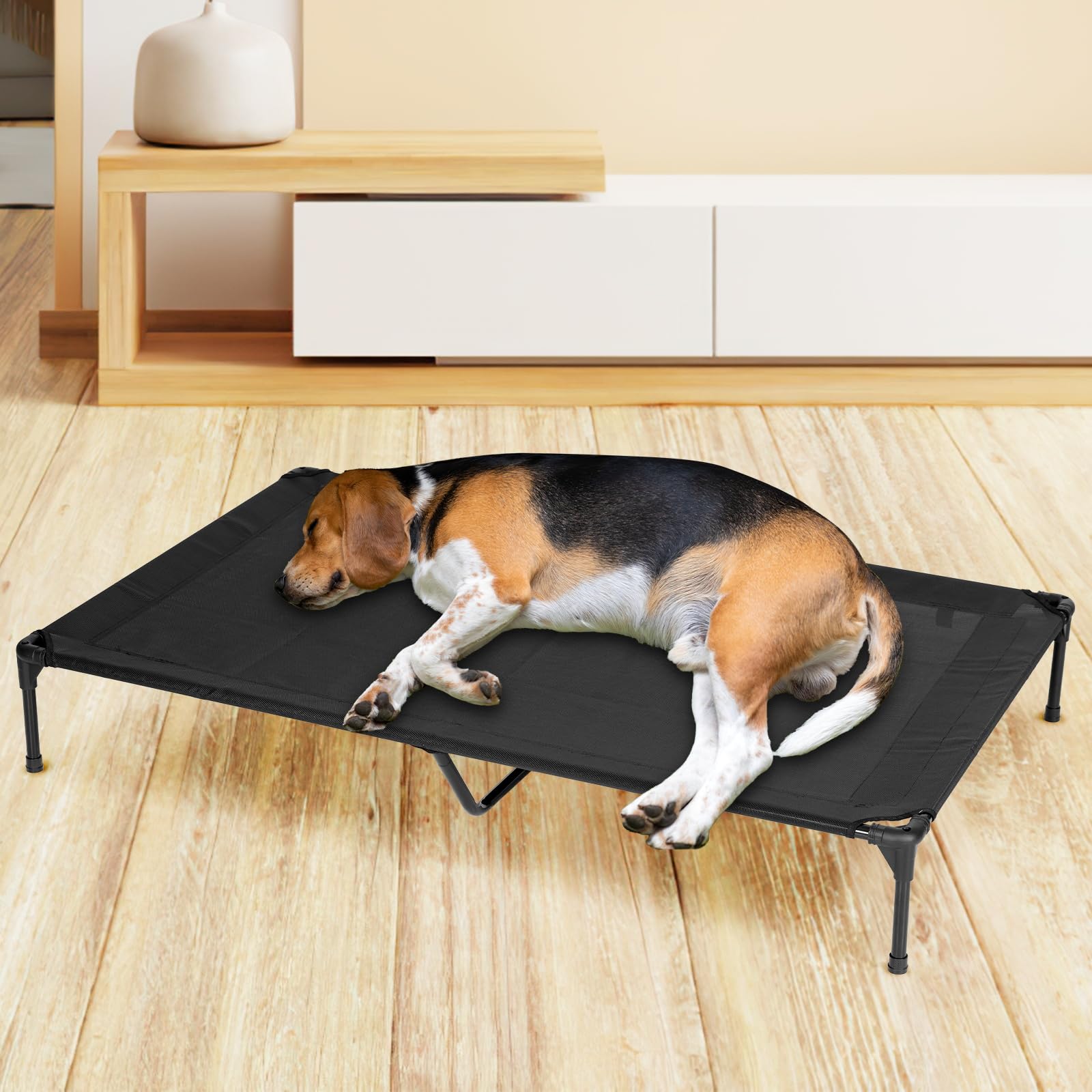 PVY cama elevada para exterior es ligera y portátil para viajar.