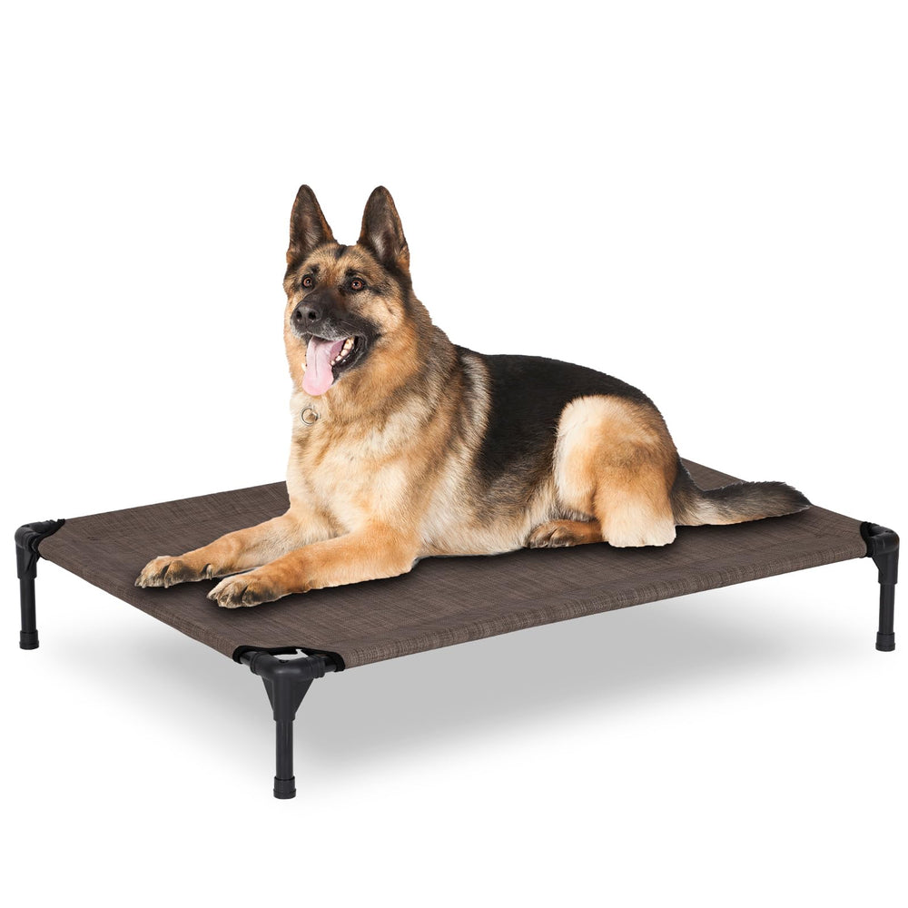 PVY cama elevada con malla lavable, ideal para exterior y camping.
