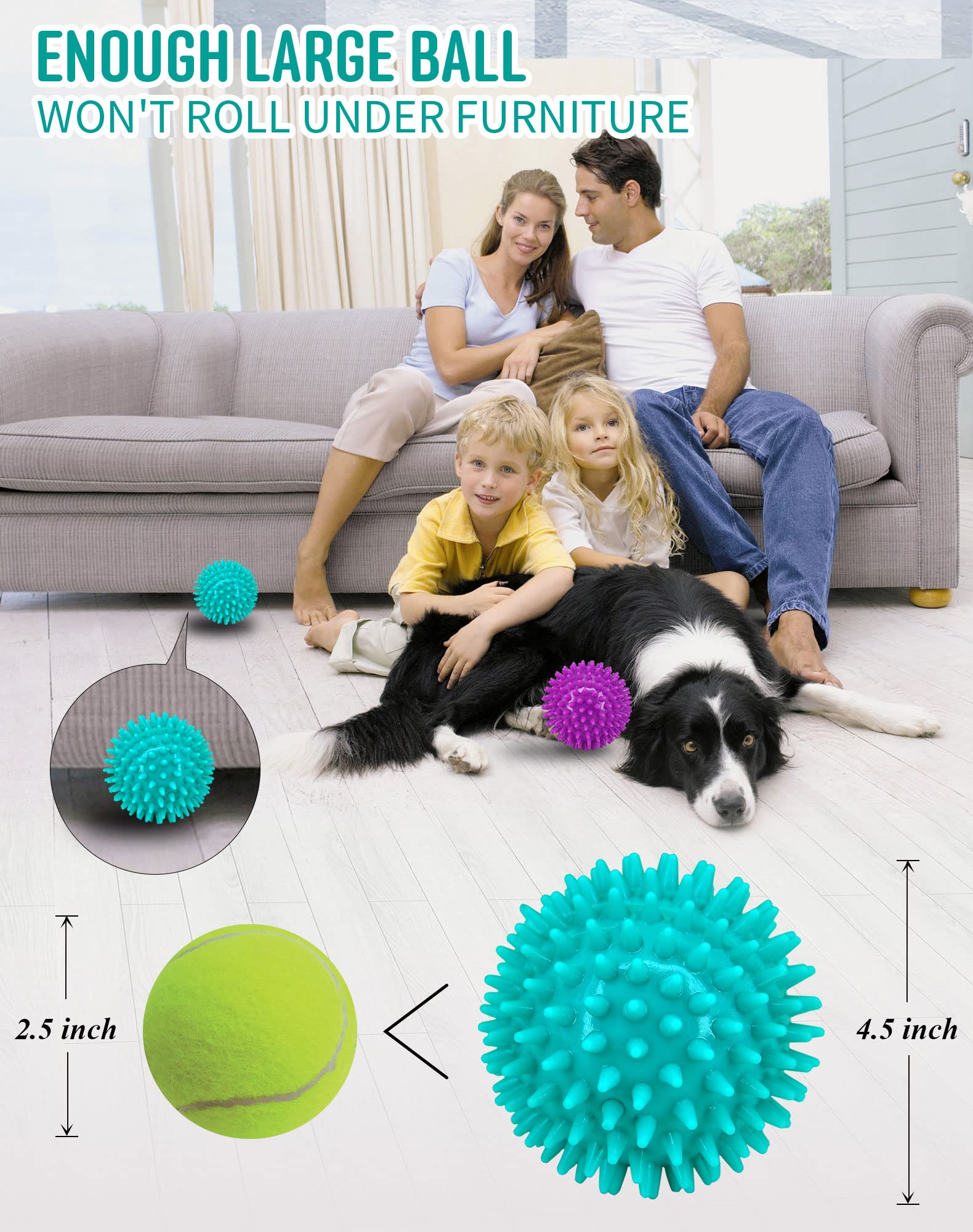 Bola Pweituoet con picos para limpieza dental durante el juego