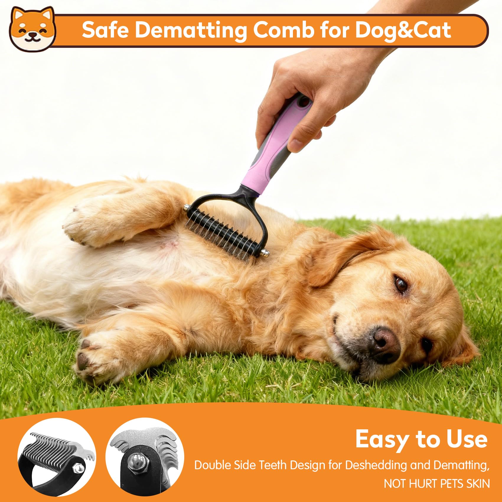 PWOD cepillo apto para perros gatos y mascotas pequeñas con pelo