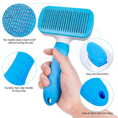 PWOD cerdas acero inoxidable masaje suave para mascota.
