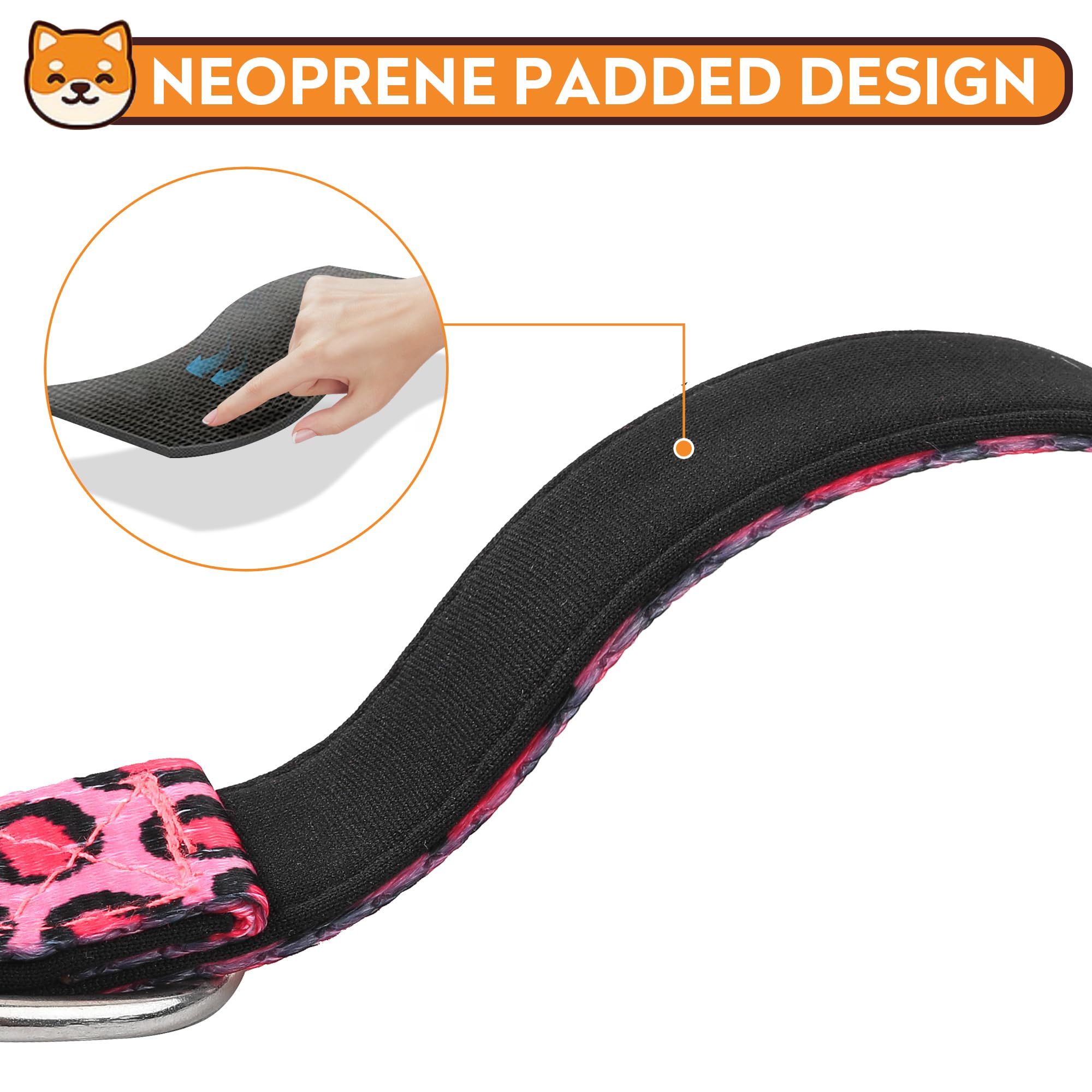 PWOD collar ajustable con hebilla rápida, fácil de vestir y quitar.