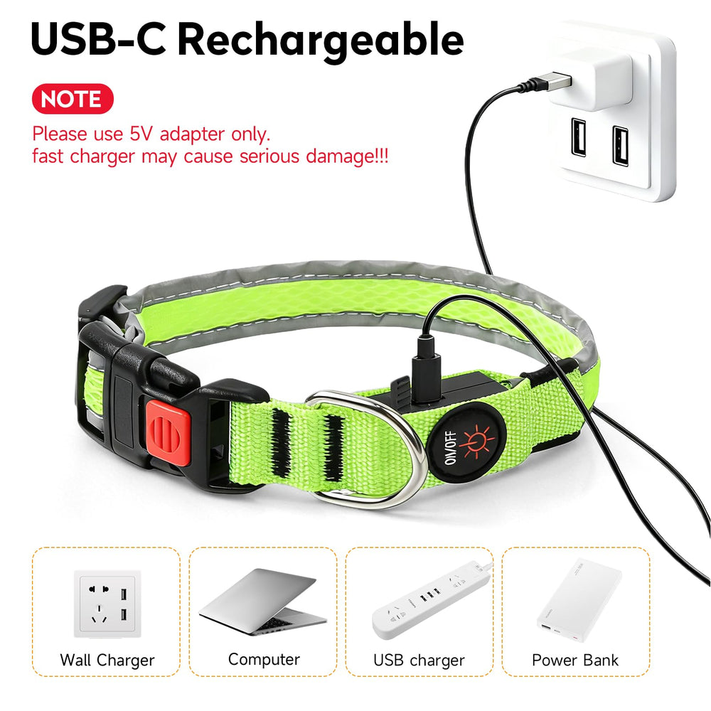 PWOD collar LED acabado suave para uso diario y cómodo
