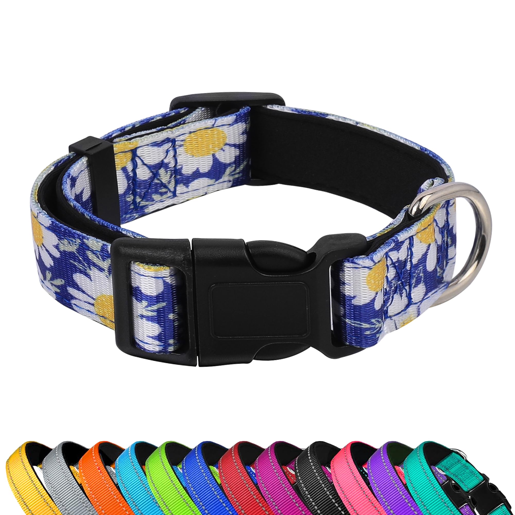 Collar PWOD reflectante de neopreno ajustable para paseos nocturnos seguros