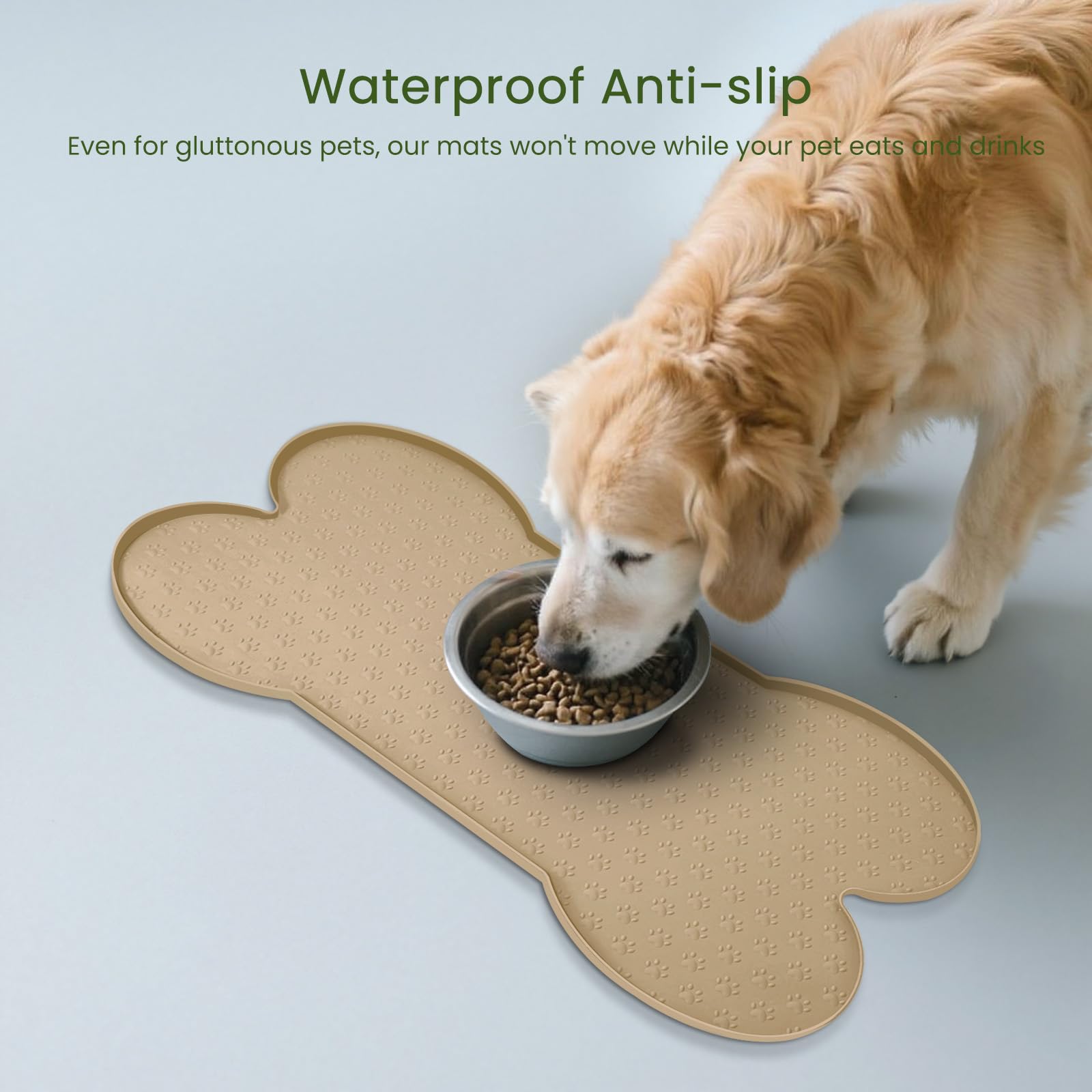 PWTAA Alfombrilla impermeable para comida y agua, fácil de limpiar.