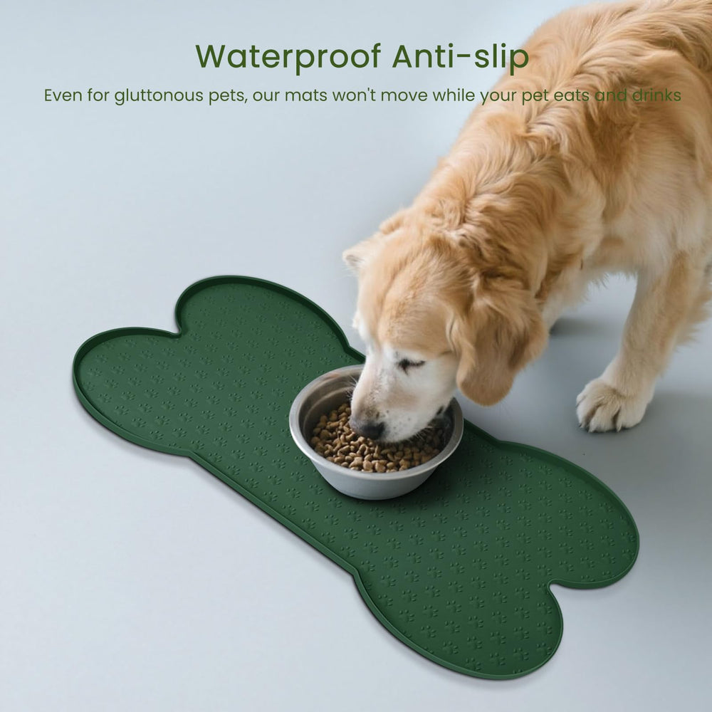 PWTAA Alfombrilla impermeable para cuencos, protege el suelo