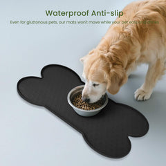 PWTAA alfombrilla de silicona para perros y gatos, fácil de limpiar.