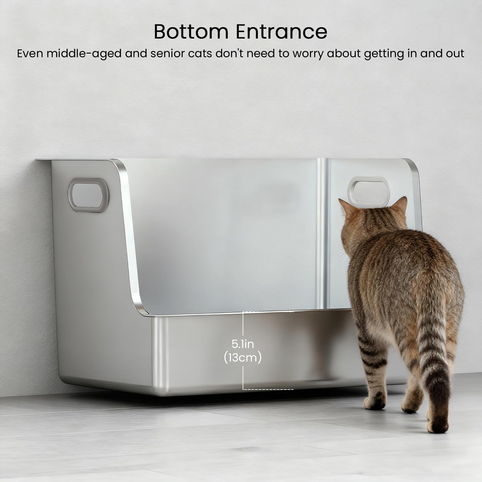 Caja PWTAA para gatos con ruedas y manijas para moverla sin esfuerzo.