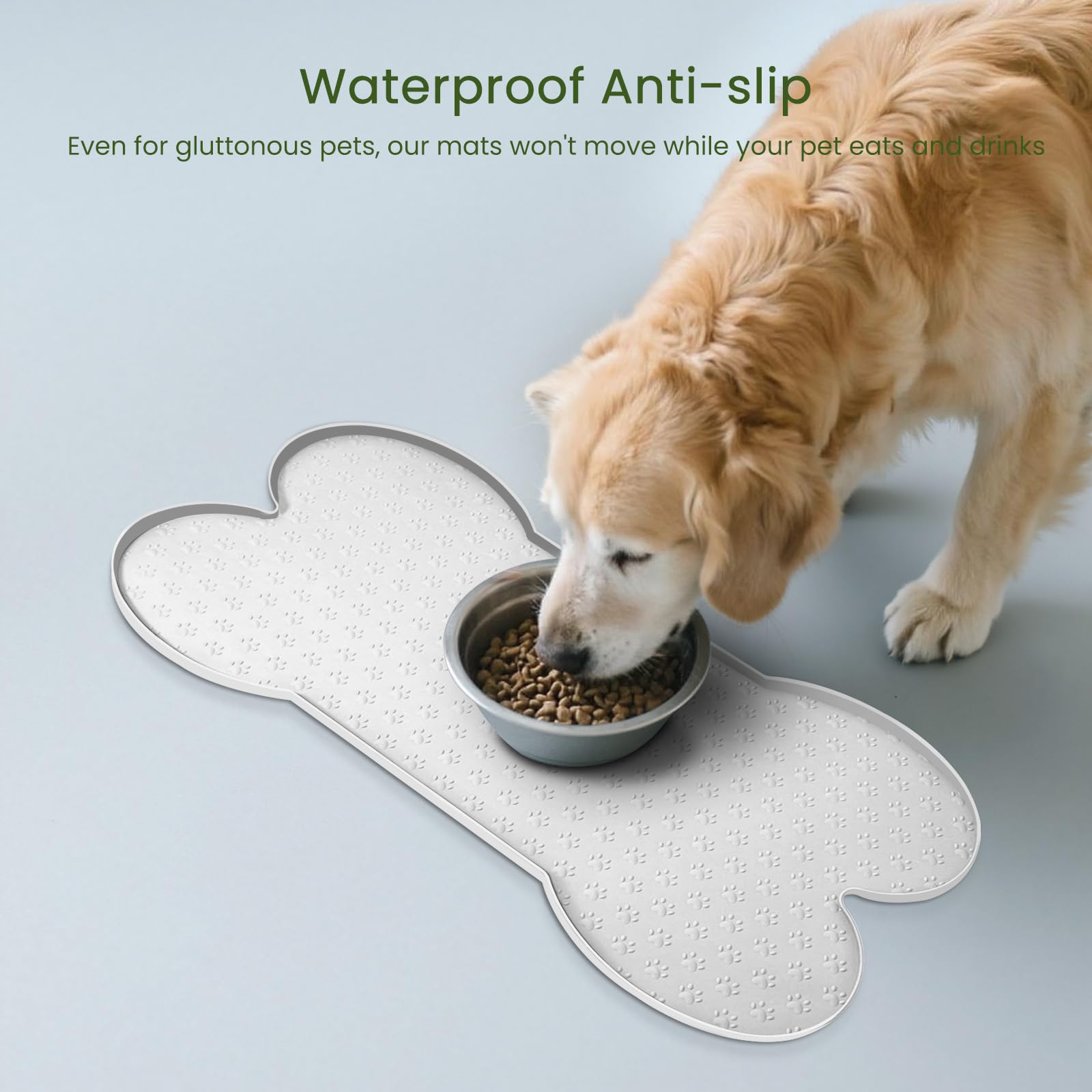 PWTAA mat impermeable de silicona para comederos