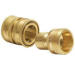 Conector a presión de latón de Python listo para conexión segura al grifo.