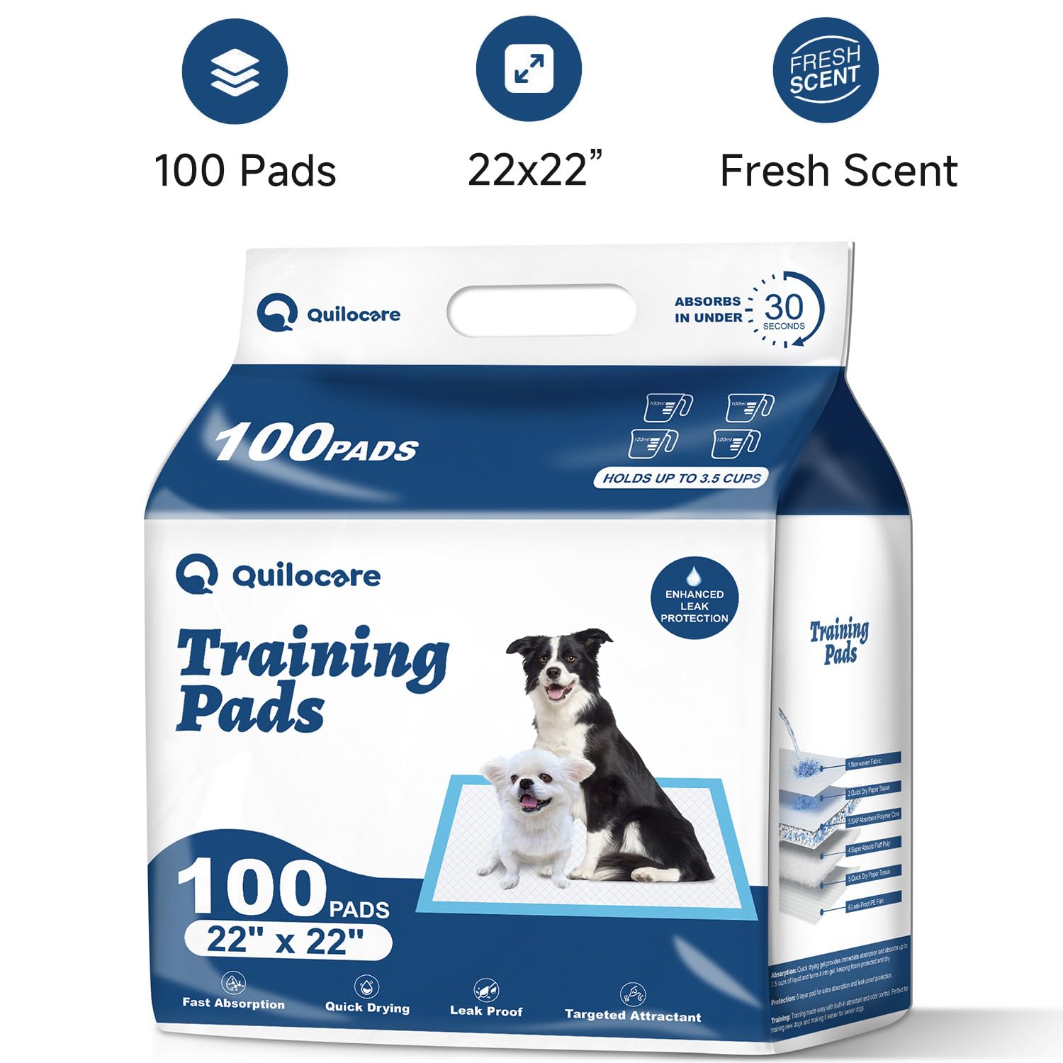 Q Quilocare paquete de 100 unidades para entrenamiento diario.