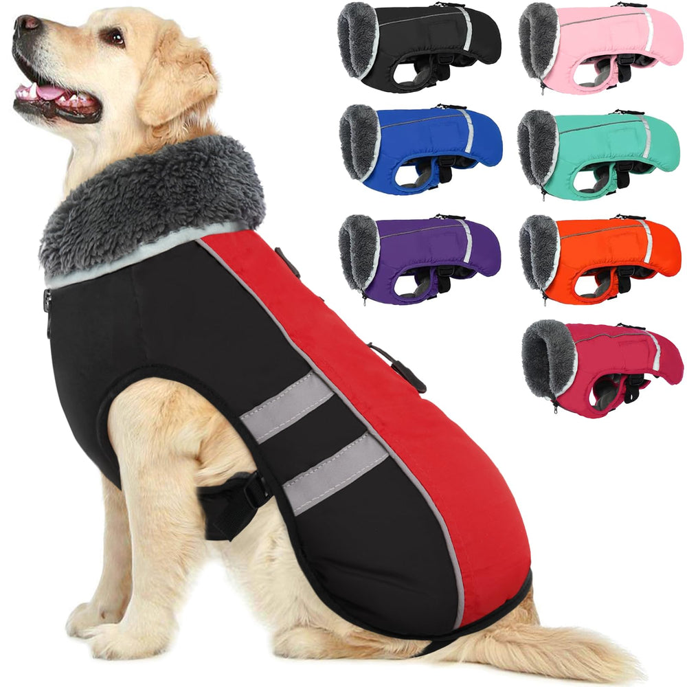 QBLEEV capa perro invierno calida reflectante para mayor visibilidad y calor.