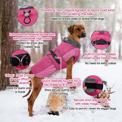 QBLEEV chaleco para perros, cuello alto, mantiene calor en paseos fríos.