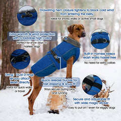 QBLEEV chaqueta para perros cuello alto que mantiene el calor.