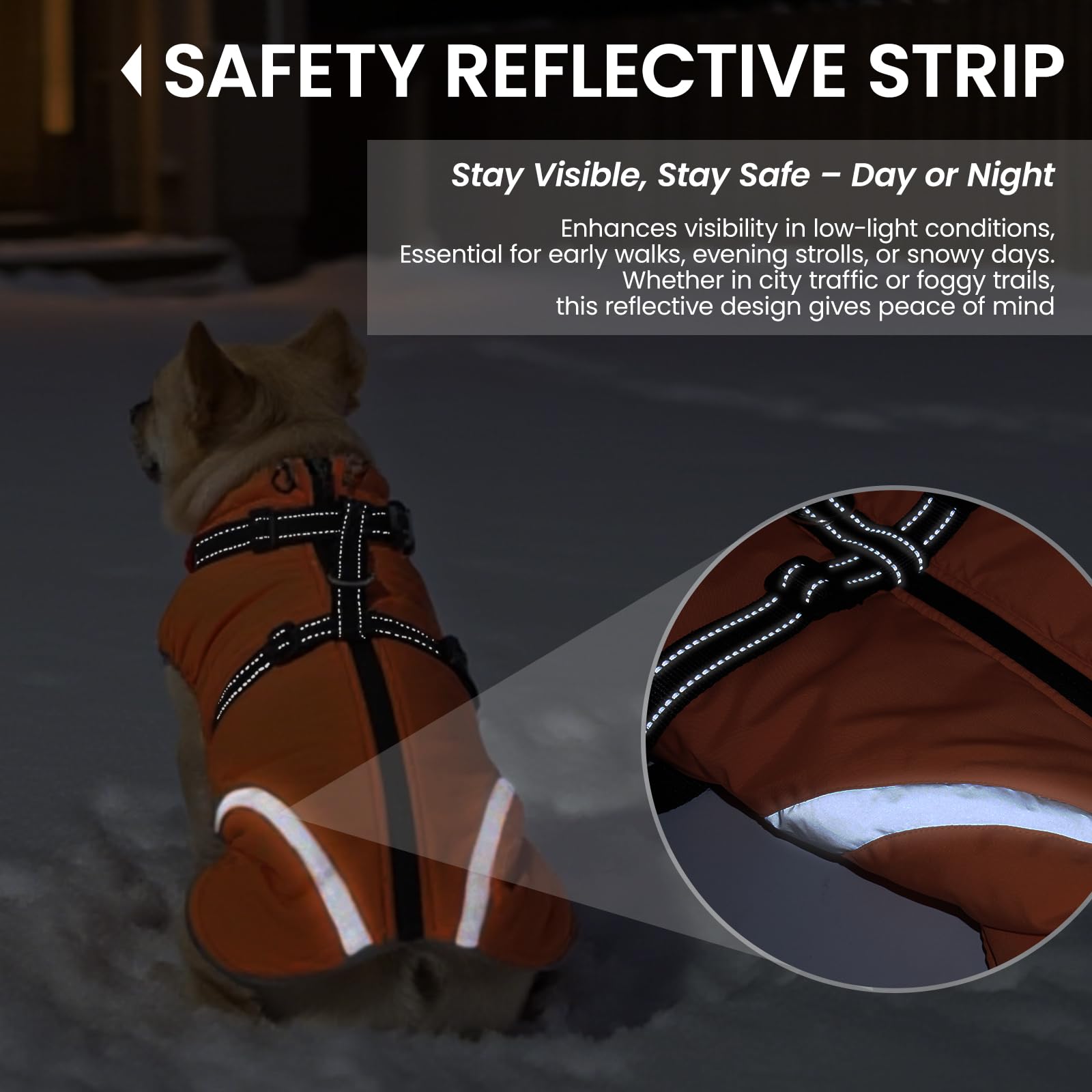 QBLEEV tiras reflectantes de alta visibilidad para paseos nocturnos