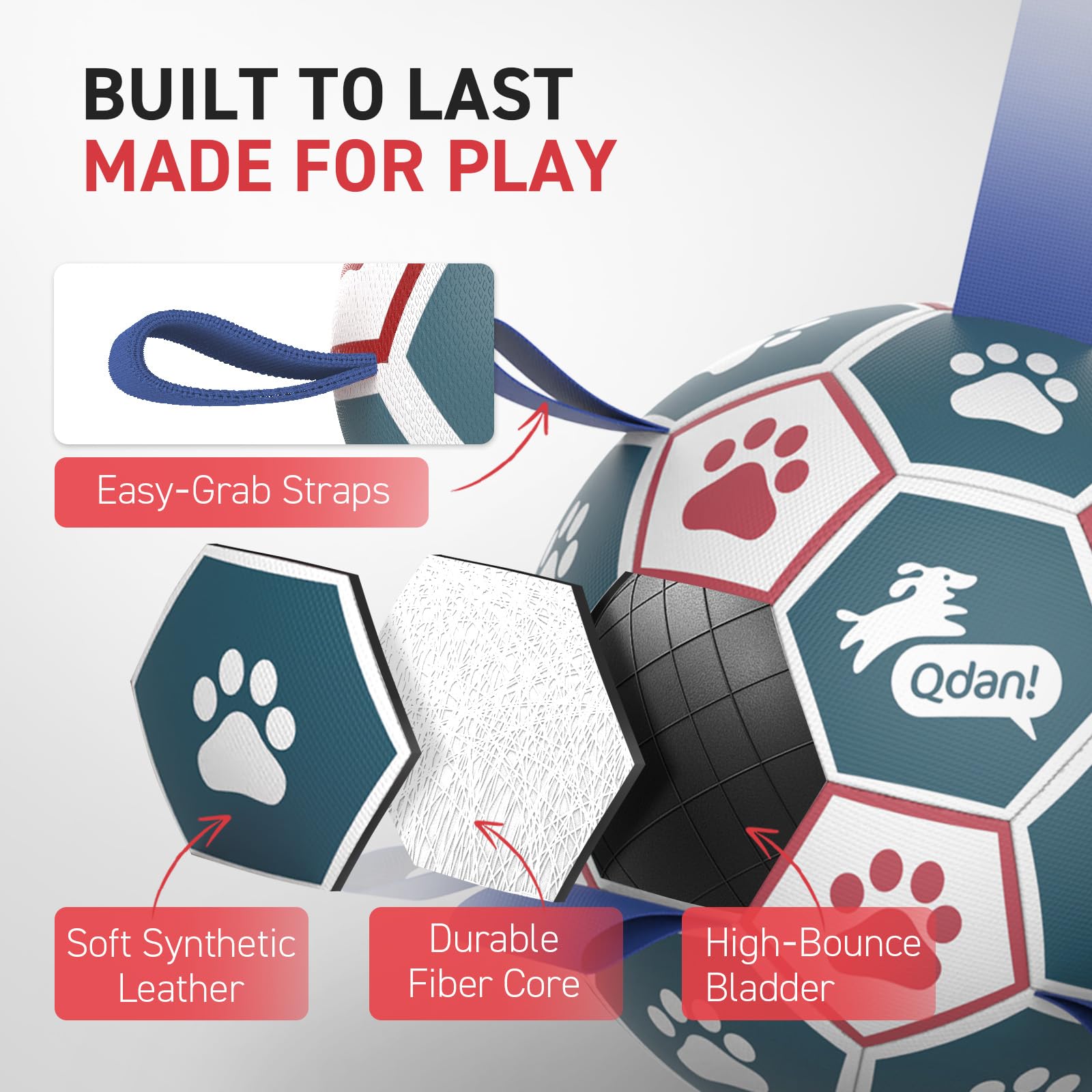 QDAN balón para perros 8 pulgadas uso interior y exterior