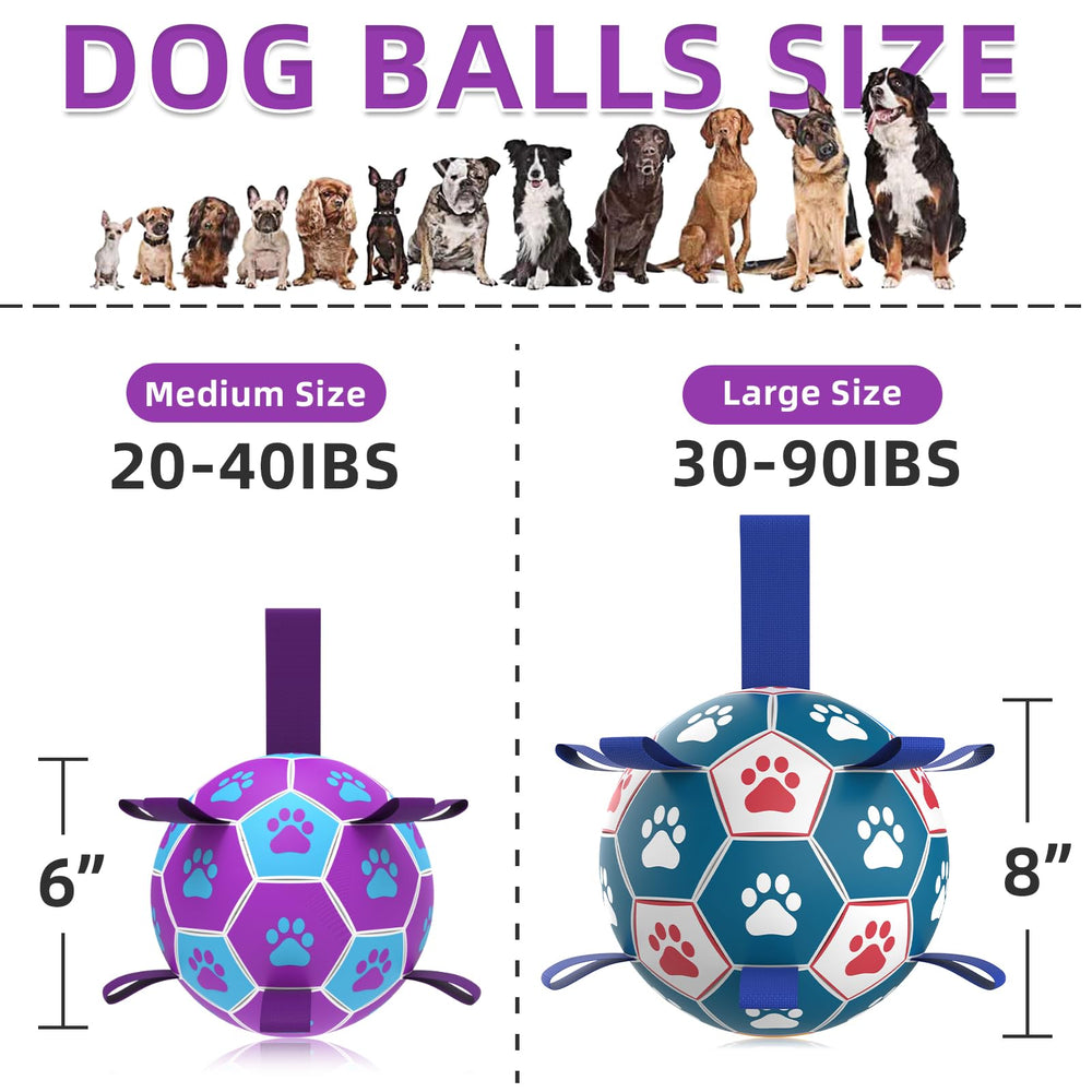 QDAN Pelota para perros de 8 pulgadas, duradera y fácil de lanzar.