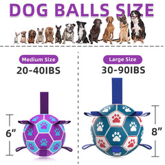 QDAN Pelota para perros de 8 pulgadas, duradera y fácil de lanzar.
