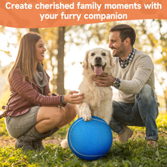 QDAN Pelota de caucho natural para perros grandes, juego seguro.